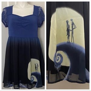 NWOT Disney Nightmare Before Christmas navy lace dress